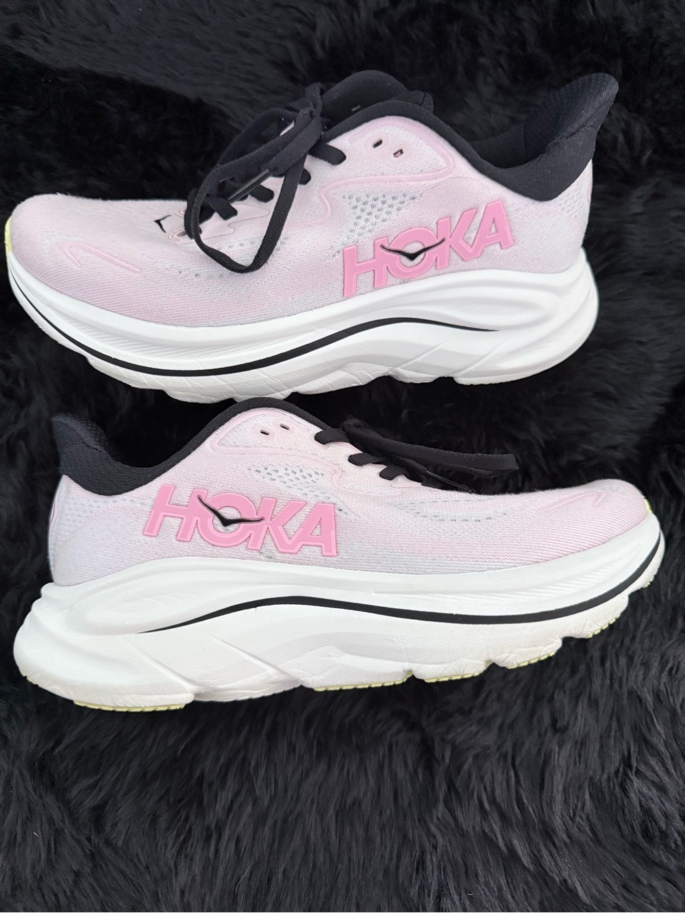 Hoka one Women's Pink and Black Lightweight Running Shoes